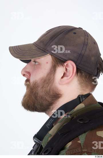 Head Man White Army Chubby Bearded Street photo references