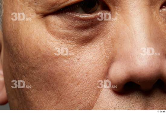 Face Nose Cheek Skin Man Asian Chubby Wrinkles Studio photo references