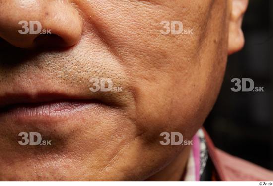 Face Mouth Nose Cheek Skin Man Asian Wrinkles Studio photo references