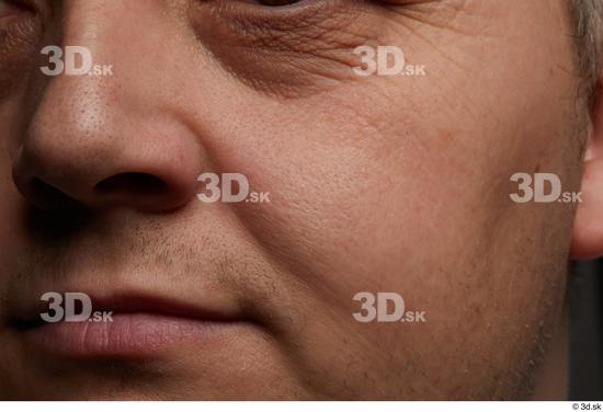 Face Mouth Nose Cheek Skin Man White Chubby Wrinkles Studio photo references