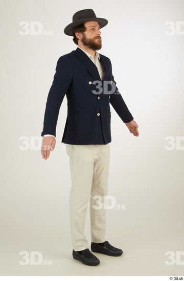 Whole Body Man White Casual Slim Studio photo references