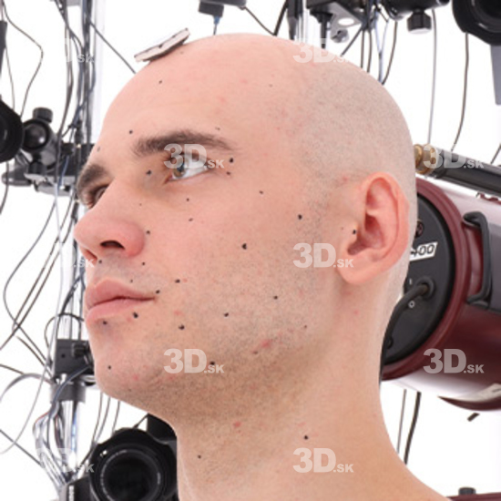 Head Man White 3D Source Images