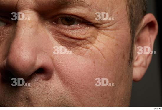 Eye Face Nose Cheek Ear Skin Man White Athletic Wrinkles Studio photo references