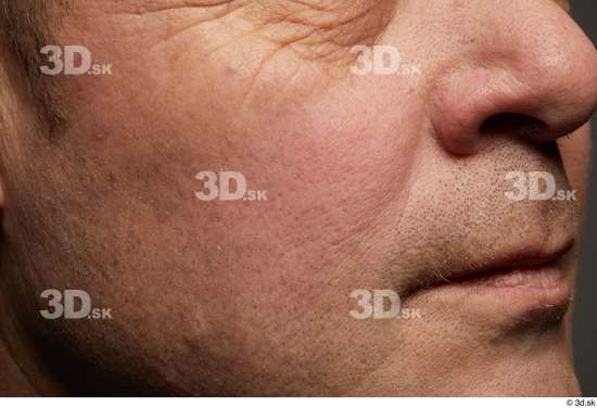 Face Mouth Nose Cheek Skin Man White Athletic Wrinkles Studio photo references