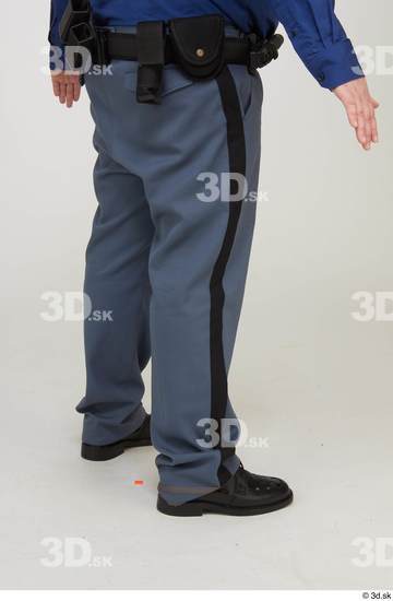 Whole Body Man White Uniform Chubby Bearded Studio photo references