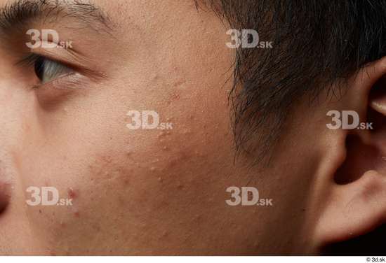 Eye Cheek Ear Hair Skin Man Asian Slim Studio photo references