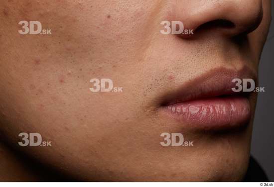 Mouth Cheek Skin Man Asian Slim Studio photo references