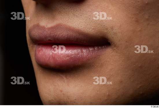 Mouth Skin Man Asian Slim Studio photo references
