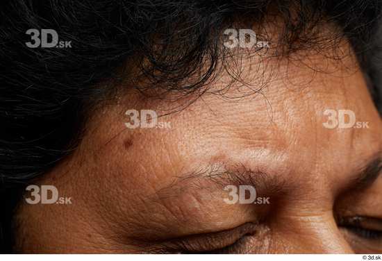 Face Skin Woman Black Slim Wrinkles Studio photo references