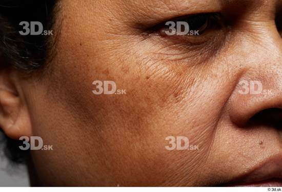 Eye Face Nose Cheek Skin Woman Black Slim Wrinkles Studio photo references