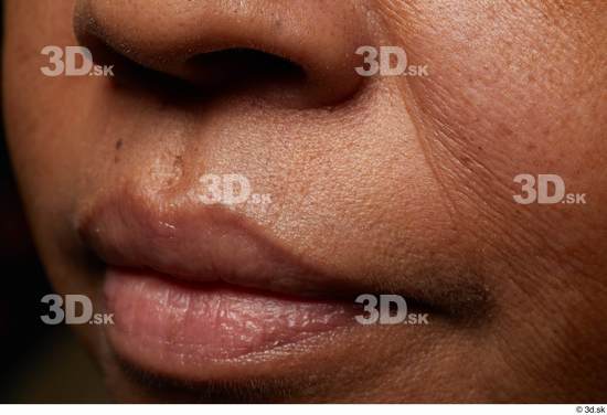 Face Mouth Nose Skin Woman Black Slim Wrinkles Studio photo references