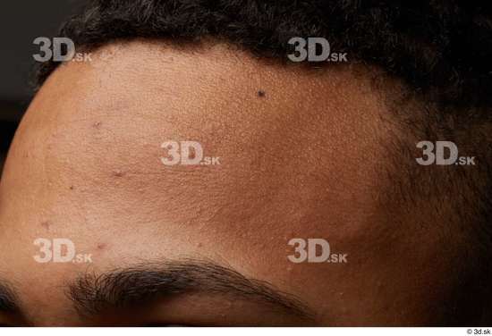 Man Black Slim Face Skin Textures