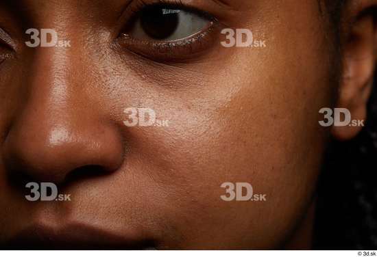 Face Nose Cheek Skin Woman Black Chubby Studio photo references