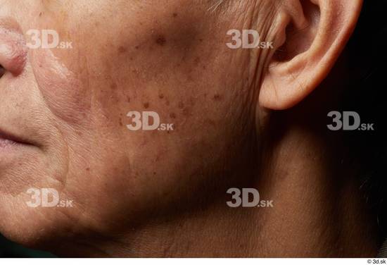 Face Cheek Ear Skin Man Asian Slim Wrinkles Studio photo references