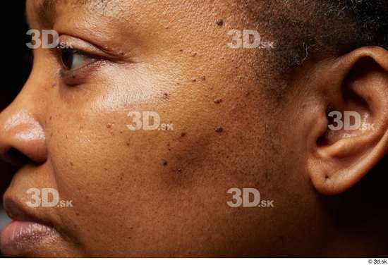 Eye Face Mouth Cheek Ear Skin Woman Black Chubby Studio photo references