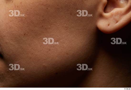Face Cheek Ear Skin Woman Black Slim Studio photo references