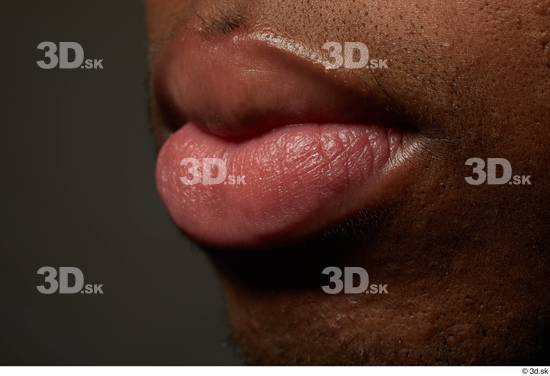 Face Mouth Skin Man Black Slim Studio photo references