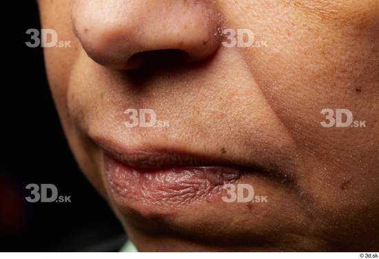 Face Mouth Nose Cheek Skin Woman Black Slim