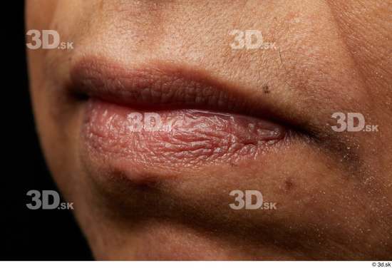 Face Mouth Skin Woman Black Slim