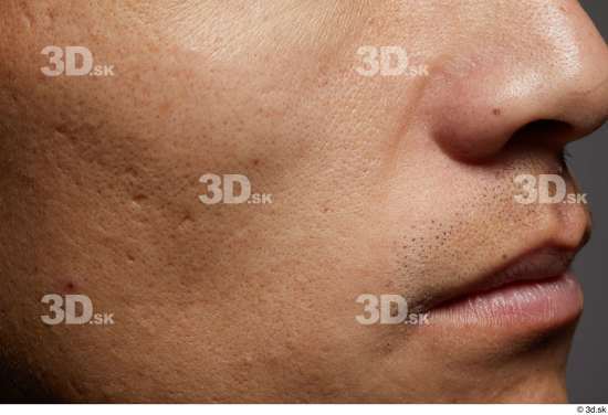 Face Nose Cheek Skin Man Asian Slim Studio photo references