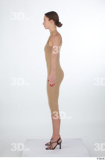 Woman White Slim Female Studio Poses