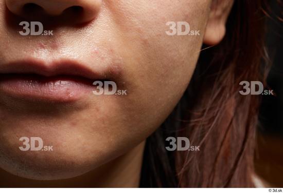 Face Mouth Cheek Skin Woman Asian Slim Studio photo references