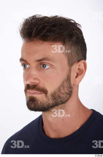 Head Hair Man White Casual Slim Athletic Street photo references