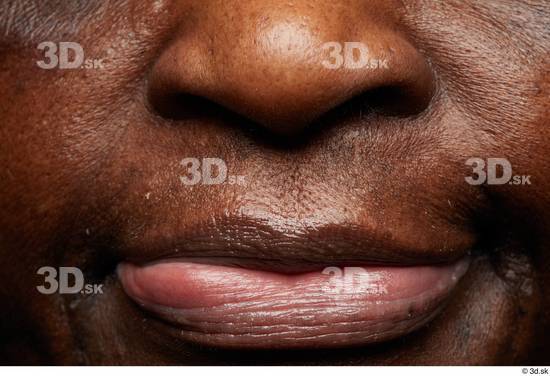 Face Mouth Nose Skin Woman Black Chubby Wrinkles Studio photo references