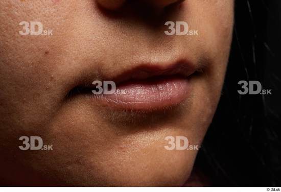 Face Mouth Skin Woman White Slim Studio photo references