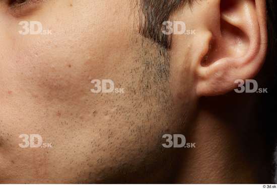 Face Cheek Ear Skin Man Slim Studio photo references