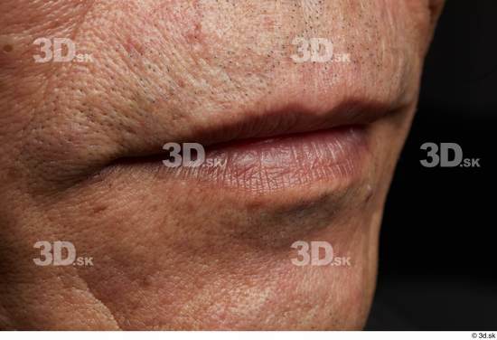 Face Mouth Man Asian Slim Wrinkles Studio photo references