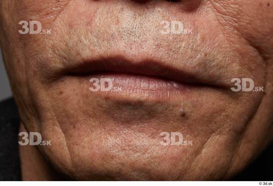 Face Mouth Man Asian Slim Wrinkles Studio photo references