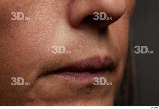 Face Mouth Nose Cheek Skin Woman Slim Wrinkles Studio photo references