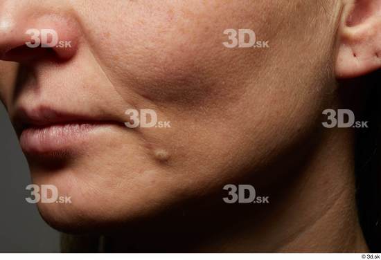 Face Mouth Cheek Skin Woman White Slim Wrinkles Studio photo references