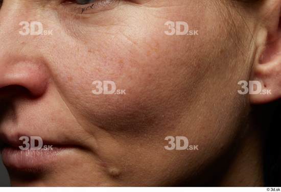 Face Mouth Cheek Skin Woman White Slim Wrinkles Studio photo references