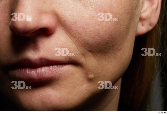 Face Mouth Nose Cheek Ear Skin Woman White Slim Wrinkles Studio photo references