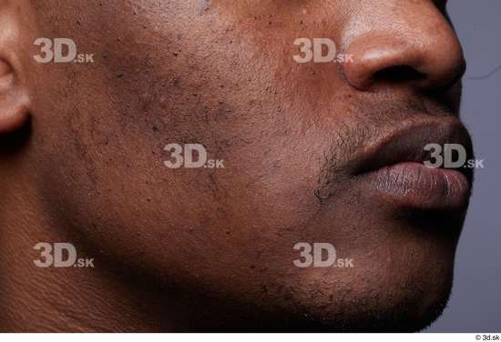 Face Mouth Nose Cheek Skin Man Black Slim Studio photo references