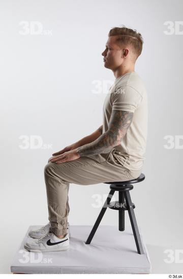 Man White Athletic Male Studio Poses