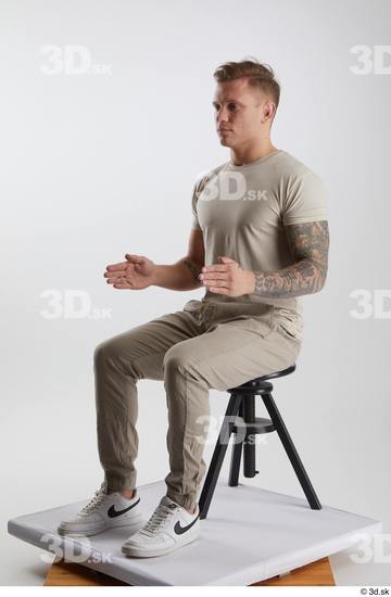 Man White Athletic Male Studio Poses