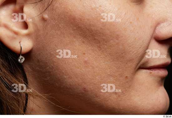 Face Mouth Cheek Ear Skin Woman White Slim Studio photo references