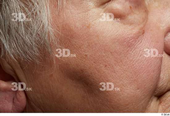 and more Face Cheek Hair Skin Woman White Chubby Wrinkles Studio photo references