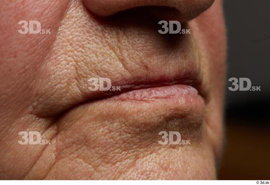 and more Face Mouth Skin Woman White Chubby Wrinkles Studio photo references