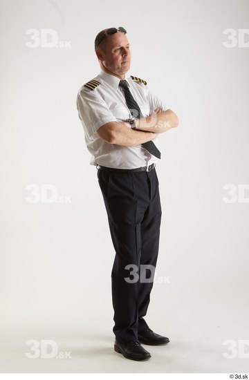 Whole Body Man White Uniform Athletic Studio photo references