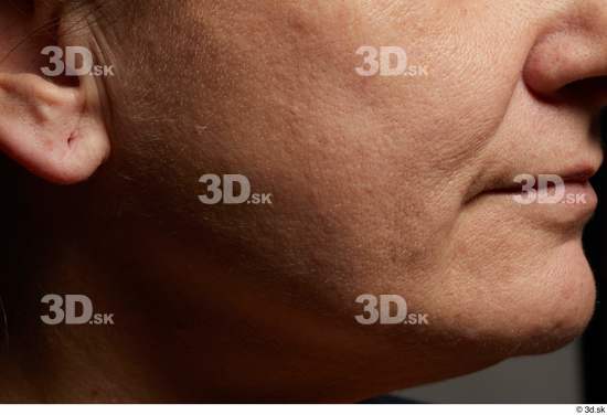 Face Mouth Cheek Ear Skin Woman White Chubby Wrinkles Studio photo references