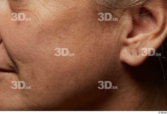 Face Cheek Ear Skin Woman White Chubby Wrinkles Studio photo references