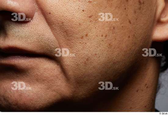 Face Mouth Cheek Skin Man Slim Wrinkles Studio photo references