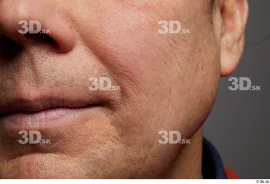 Face Mouth Nose Cheek Skin Man Chubby Wrinkles Studio photo references