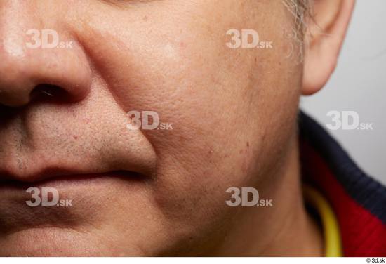 Face Mouth Nose Cheek Skin Man Chubby Wrinkles Studio photo references