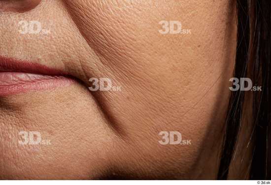Face Cheek Skin Woman Chubby Wrinkles Studio photo references