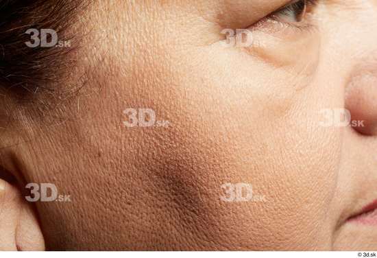 Face Cheek Hair Skin Woman Chubby Wrinkles Studio photo references